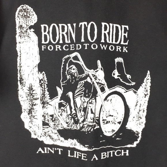 Fruit of the Loom biker's graphic t-shirt 'Born to Ride' - SIZE XL - Picture 2 of 4